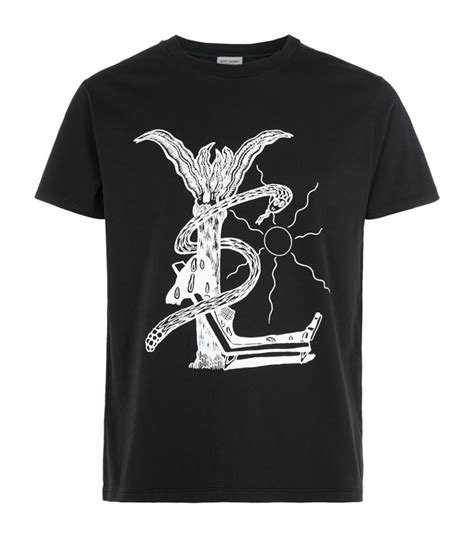 ysl t shirt black|saint laurent t shirt men's.